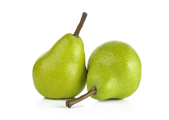 green pear isolated on a white background