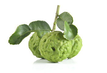 Bergamot fruit on a white background