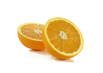 Orange fruit isolated on white background