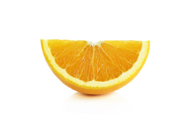 orange slice on white