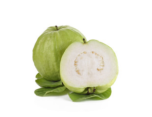 Guava fruit isolated on the white background