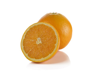 Orange fruit isolated on white background