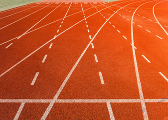 Red running track
