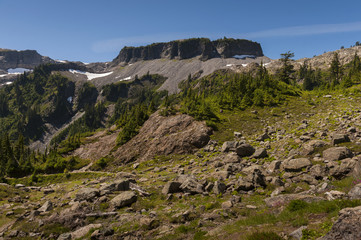Mt. Baker National Forest. This gorgeous loop hike has it all: big views of Mounts Baker and Shuksan, beautiful lakes and meadows and an abundance of wildflowers during summertime. Washington State.