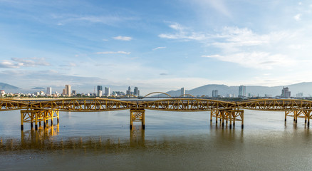 Fototapeta na wymiar First bridge in Danang (Cau Nguyen Van Troi) Jul 2016.