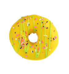 yellow donut Isolated on White Background