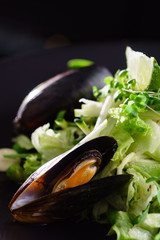 salad with mussels
