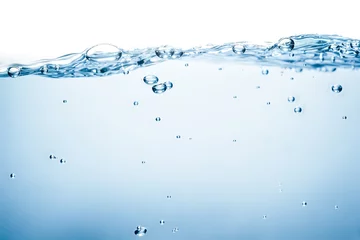 Fototapeten Blaue Wasserwelle und Blasen zu sauberem Trinkwasser © pongsakorn_jun26