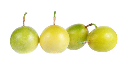 Passion fruit isolated on white background
