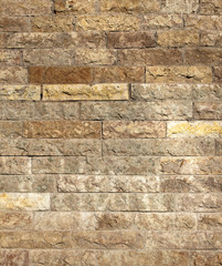 texture of yellow rough brick wall