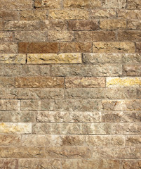 texture of yellow rough brick wall