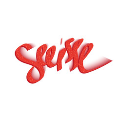 Switzerland name of the country hand written in french, red lettering can be used as logo