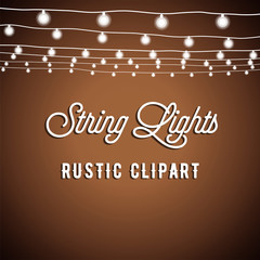 Rustic String Lights Background  © Giraphics