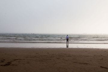 Fototapeta na wymiar Beach in Agadir city in Morocco in 2016