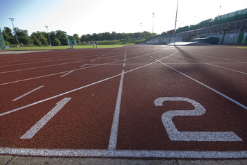 100m running track