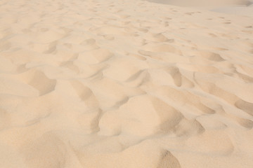 close-up footprint on white sand dune desert in Mui Ne, Vietnam