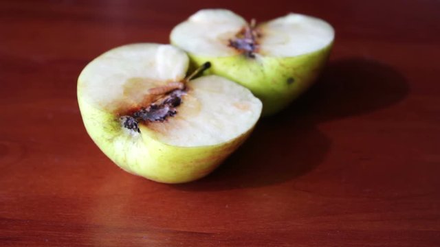Worm Crawls out of the Tainted Apple