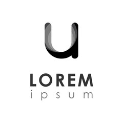letter logo. black gradation