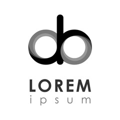 letter logo. black gradation