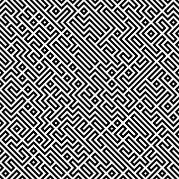 Raster Seamless Black And White Geometric Patttern
