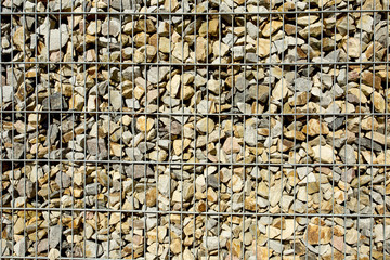 Stone basket with stones