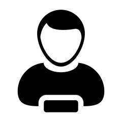 Remove User Icon - Man, Profile, Businessman, Avatar, Person Glyph Vector illustration