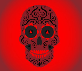 Skull vector background for fashion design, patterns, tattoos