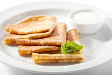 Crepes with Sour Cream
