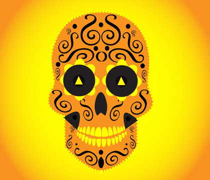 Skull vector background for fashion design, patterns, tattoos