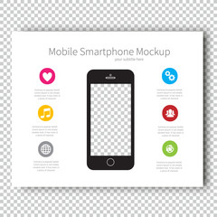 Infographic Mockup device Smartphone Presentation Template, Business Layout design , Modern Style.