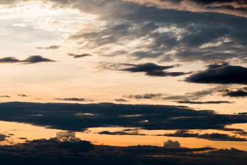 Fototapeta premium colorful dramatic sky with cloud at sunset