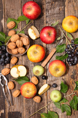 Naklejka na ściany i meble autumn composition with fruits