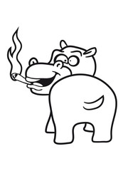 weed hemp cannabis smoke drug stoned weed stoned joint pothead funny comic cartoon thick sweet little cute baby hippo happy child