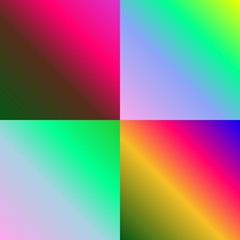 Fototapeta premium Set of four colorful smooth gradient background.