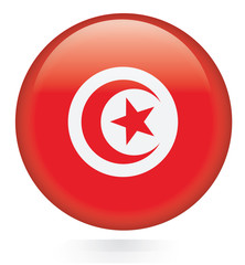 Tunisia Flag glossy button 