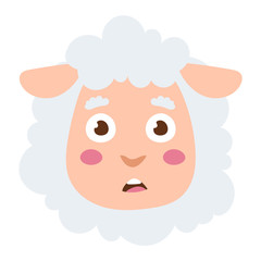 Animal emotion avatar vector icon