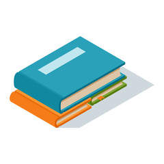 Isometric book icon vector illustration.