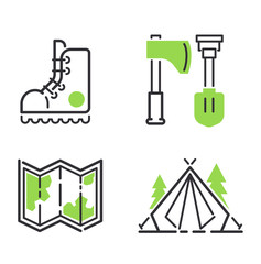 Camping icon vector isolated