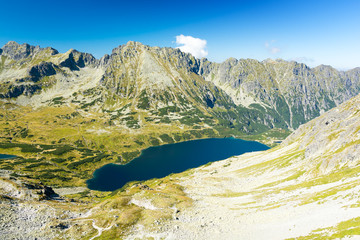 summer view on polish five lakes valley in High Tatra mountains, Poland © lukaszimilena