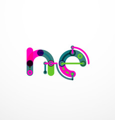 Abstract line design letter logo