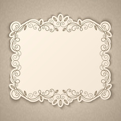Vintage calligraphy frame