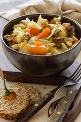 Vegetable stew with meat and potato
