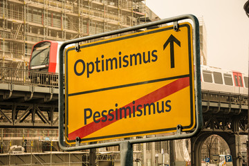 Obraz premium Schild 113 - Optimismus