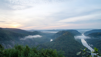 Sonnenaufgang Saarschleife.