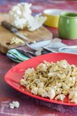 roasted cauliflower with onions