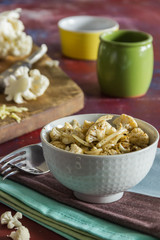roasted cauliflower with onions
