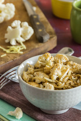 roasted cauliflower with onions