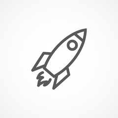 Rocket line icon
