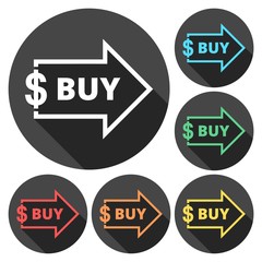 Dollar Sign With Arrow, Buy icon