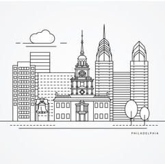 Independence Hall The symbol of Philadelphia, USA.